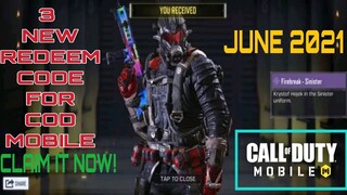 *June 2021* Call Of Duty Mobile New Redeem Code | Cod Mobile Redeem Code Global