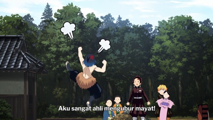 #KompetisiKreasi Unggahan3 Momen Kocak Demon Slayer Part 5 - Inosuke Sang Ahli Ngubur Mayat :D