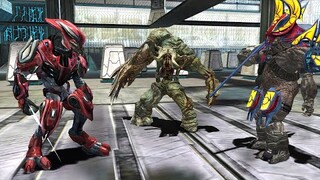 Halo Reach Elites VS. Halo 3 Flood Tanks VS. Halo 2 Brutes