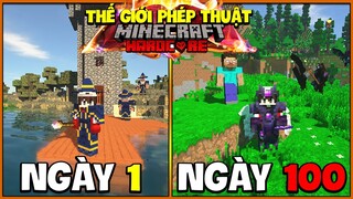 KienRic Tóm Tắt 100 ngày trong Minecraft Thế Giới Phép Thuật Sinh Tồn Siêu Khó !!