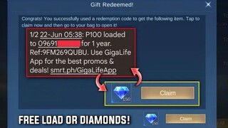 How to Claim Free 112 MLBB Diamonds or 100₱ Prepaid Load Everyday - Full Tagalog tutorial