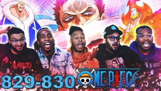BIG MOM'S FIRST 3 SONS! One Piece Eps 829/830 Reaction