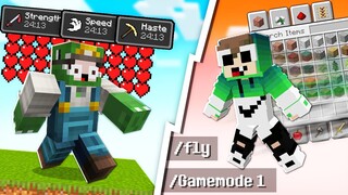 Minecraft Bedwars, Nhưng Chế Độ Sáng Tạo Hacker Đại Chiến Với Vật Phẩm Hiệu Ứng Ngẫu Nhiên Noob Team