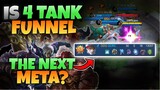 IS 4 TANK FUNNEL THE NEXT META? LET’S SEE | 30 KILL FUNNELLED GUSION! 🔥 | MLBB Tactics