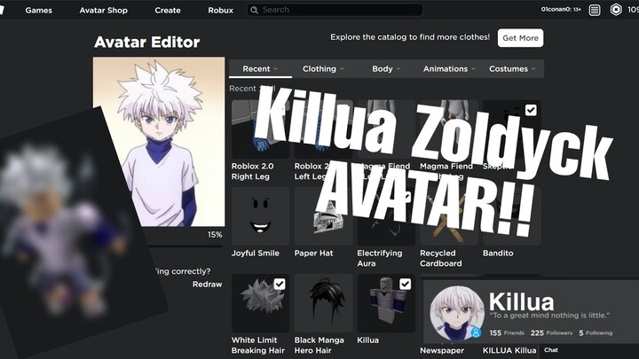 Killua Zoldyck Roblox Avatar! HxH