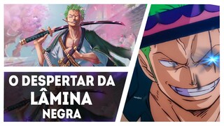 ZORO DESPERTANDO ENMA  LÂMINA NEGRA E O SEGREDO DO CORPO LUNARIAN DE KING - ONE PIECE 1032