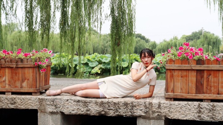 【Cửu Cửu】Giày cao gót lụa trắng, tiểu mỹ nhân đang nhảy về phía anh~Quảng Hán Cung