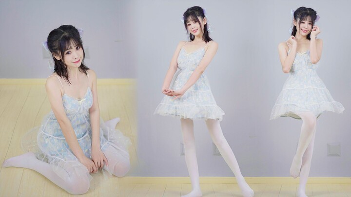[4K] Vertical screen milky white skirt ~ Let's go quickly