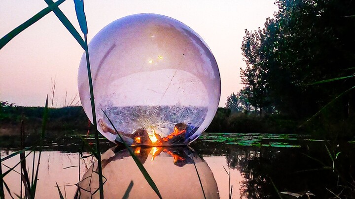 Spending A Night In A Ball On Water Challenge