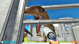 Hunting Carnivore Dinosaurs in Fortress Of Horror. Animal Revolt Battle Simulator