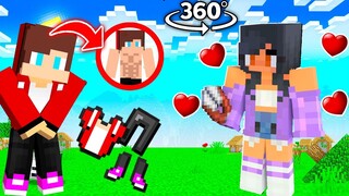 APHMAU Took Off MAIZEN JJ Clothes Prank - Funny Story in Minecraft (APHMAU and JJ)