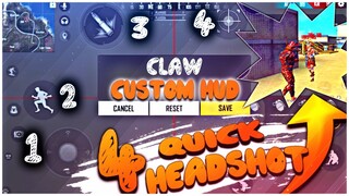 Custom hud | Quick Headshot with four finger claw in free fire