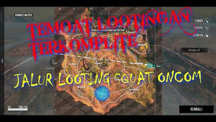 INI CUK!! TEMPAT LOOTING TERKOMPLIT MENURUT KAMI DAN JALUR SQUAT ONCOM DI MAP KALAHARI