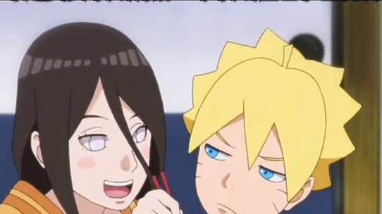 Boruto bingung ketika pertama kali bertemu Hanabi, tapi dia tidak tahu bahwa rona merah di pipinya s