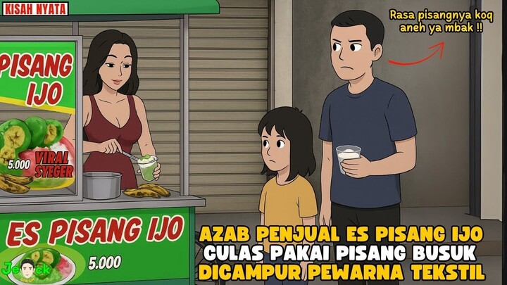 AZAB PENJUAL ES PISANG IJO CULAS PAKAI PISANG BUSUK DICAMPUR PEWARNA TEKSTIL