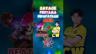 Savage pertama didaptkan oleh onic CW di MSC 2024 🥶🔥 #contentcreatormlbb ##onic #wiamungtzy