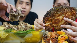 NILAGANG BUTO BUTO + DAING NA BANGUS MUKBANG | COLLAB WITH @FOODENTRAVEL