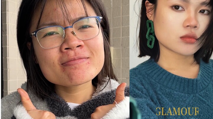 When a square-faced person did a little bit of detail imitation of Eileen Gu…