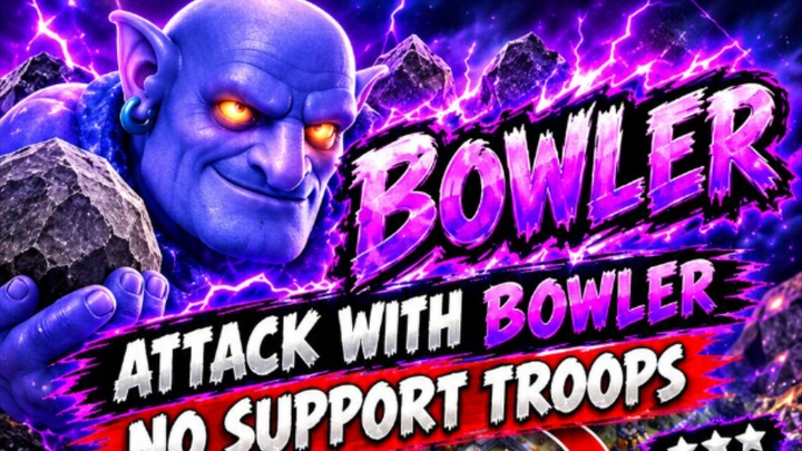 🔥 Bowler Only Attack! 💜💥 Town Hall 11, No Support Troops! Can I win? 😱👑  #shorts #coc