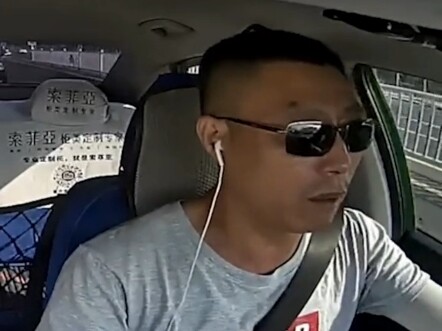 Black taxi driver gets a thumbs-up—good people are blessed with peace throughout their lives.