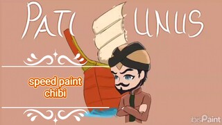 Pati Unus sang laksamana kerajaan Demak. (speed paint chibi🎨)