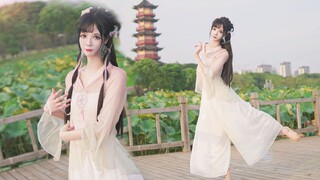 Hoa sen có thể hái ở Giang Nam. Lá sen tươi tốt. Vị khách tuyệt đẹp trên thế gian này đang nhảy múa 