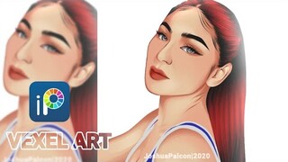 VEXEL ART TUTORIAL [SPEED-ART] | HAPPY 1.7K SUBSCRIBERS 🎉 | NADINE LUSTRE | IBISPAINTX