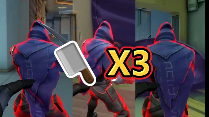 When you slash someone three times in a row!