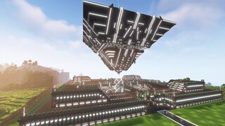 Minecraft Mega Base build timelapse | Upsidedown Pyramid Base