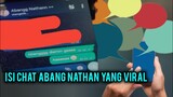 CHAT ABANG NATHAN VIRAL TERNYATA BEGINI AWALNYA