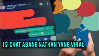 CHAT ABANG NATHAN VIRAL TERNYATA BEGINI AWALNYA