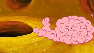 Tuan Krabs dikelilingi oleh paus