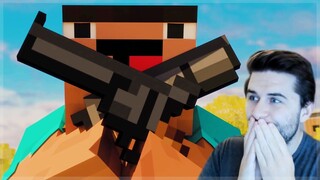 REACTING TO ZOMBIE APOCALYPSE MINECRAFT MOVIE!! Minecraft Animations!