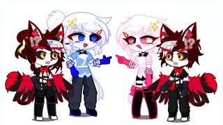 (HAZBIN HOTEL) meet there gender swap⁉️ memes :D✨ #short #hazbinhotel #huskerdust #gachalife2