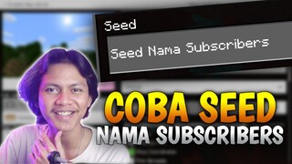 MENCOBA 3 SEED MCPE DENGAN NAMA SUBSCRIBERS !!! APAKAH BAGUS UNTUK SURVIVAL ? 😂 #1