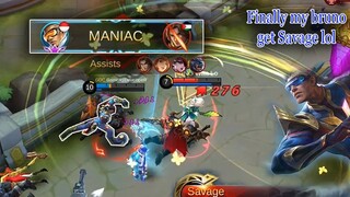 Finally My Bruno get Savage with Hero Skin Mobile Legends