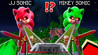 What Mikey and JJ DO INSIDE Creepy Sonic TITANS at 3am? - in Minecraft Maizen