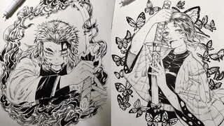 [Demon Slayer] How to correctly use the needle pen to draw lines in Butterfly Ninja