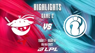 AL vs IG | Highlights - Game 2 | Tuần 7 Ngày 6 | LPL Mùa Xuân 2022