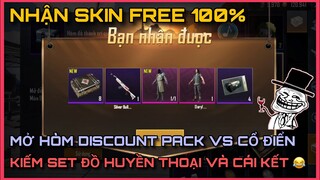 NHẬN SKIN SÚNG, MỞ HÒM CỔ ĐIỂN, DISCOUNT PACK FREE LẤY ĐỒ HUYỀN THOẠI VÀ CÁI KẾT || PUBG MOBILE