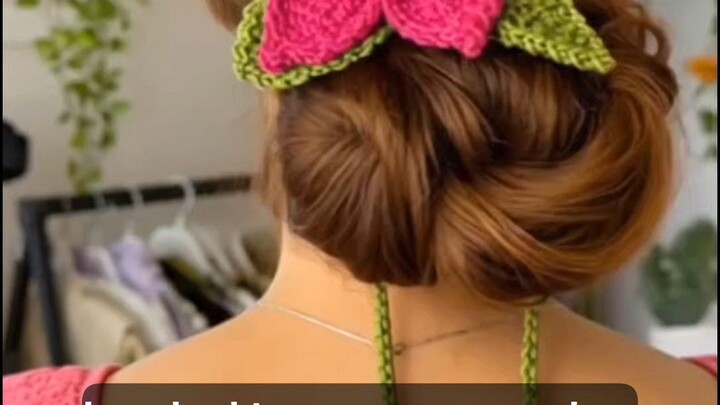 Handmade Crochet Flower Hair Accessory 🌸 | DIY Craft