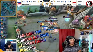 MLBB Fan Reacts to SEA MLBB FINALS PHI VS IND & TEAM SIBOL WINNING GOLD REACTION