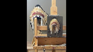 Time lapse painting of a Headress with Elizabeth Robbins
