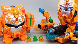 What a big one! Guobao Special Attack 3 Orange Zhanbao Deformation Base Mecha Play Diverse Dapeng Ev