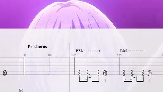 【Ave Mujica】"顔" Electric guitar tab