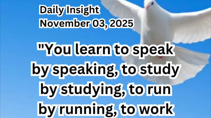 Daily Insight November 03, 2025 #faith #saint #insight