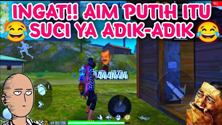 AIM PUTIH ITU SUCI YGY😂😂||HIGHLIGHT SOLO VS SQUAD GARENA FREE FIRE