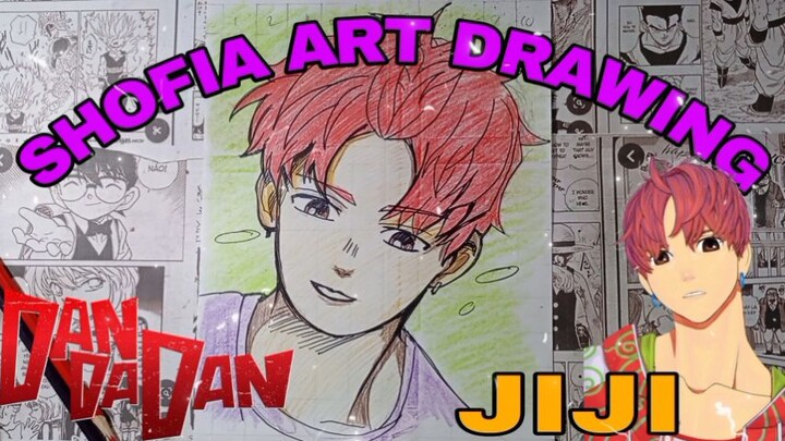 DRAWING anime dandadan,jiji
