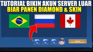 TUTORIAL BIKIN AKUN SERVER LUAR MOBILE LEGENDS | BIAR PANEN DIAMOND & SKIN GRATIS !! | MLBB EVENT