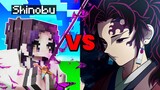 SHINOBU vs MUZAN and YORIICHI in Minecraft Demon Slayer Mod!